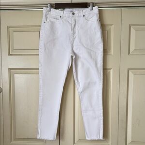 LOFT Crisp White Skinny Jeans High Waisted
